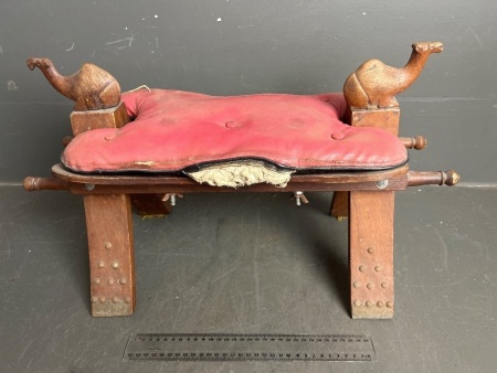 Vintage Camel Saddle for Restoration 