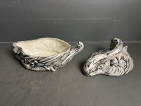 Ceramic Swan Casserole Serving Dish - 3