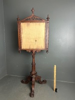 Antique Needle Point Mahogany Fire Screen - 2