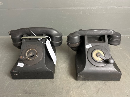 2 Dial Up Vintage Bakelite Phones