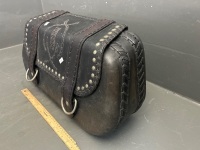 Leather Covered Motorcycle Panier - 3