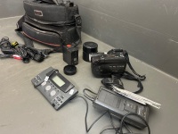 Panasonic Palmcorder and Video Editor with accessories in case - 2