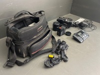 Panasonic Palmcorder and Video Editor with accessories in case - 3