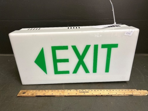 Old School Safety Exit Sign