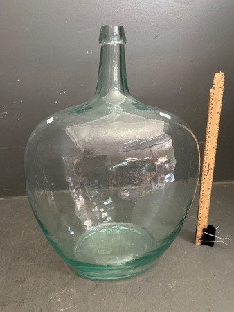 Medium Sized Recycled Glass Demijohn Green