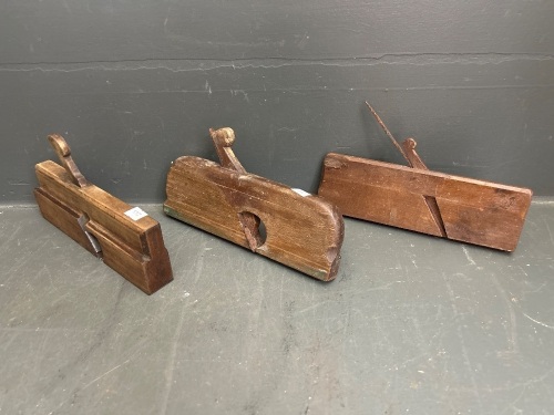 3 Wooden Molding Planes