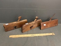 3 Wooden Molding Planes - 2