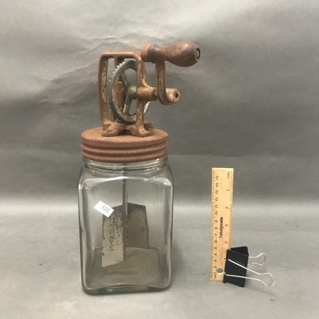 Antique Blow Butter Churn No.20 in Working Order