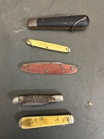 5 assorted pocket knives - 2