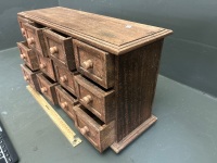 Wooden 12 Drawer Desktop Cabinet - 2