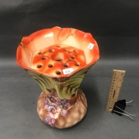 Vintage Falconware Glendon Vase with Frog Insert - 2