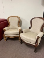 Pair Provincial Style Armchairs - 2