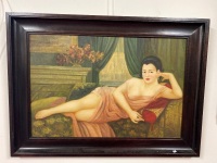 Lady Lounging Original Artwork on Board - 2