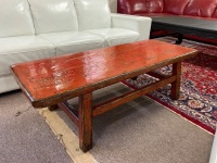 Red Wooden Lacquerware Table - 2