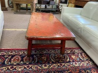 Red Wooden Lacquerware Table - 3