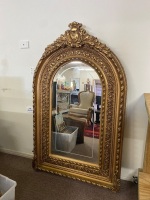 Large Gilt Framed Hanging Rococco Style Mirror - 2