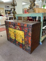 Antique Hand Painted Chinese Trunk - 2