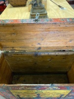 Antique Hand Painted Chinese Trunk - 3