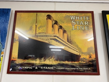 WITHDRAWN - Titanic White Star Line Advertising Print 1997 USA