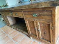 Large rustic farmhouse kitchen bench - 4