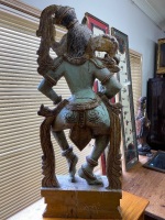 Goddess Sarawati Wooden Carving - 3