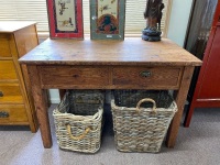 Baltic Pine Desk with two Drawers