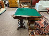 Victorian Cedar Card Table with Fold - 3