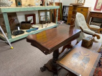 Victorian Cedar Card Table with Fold - 4