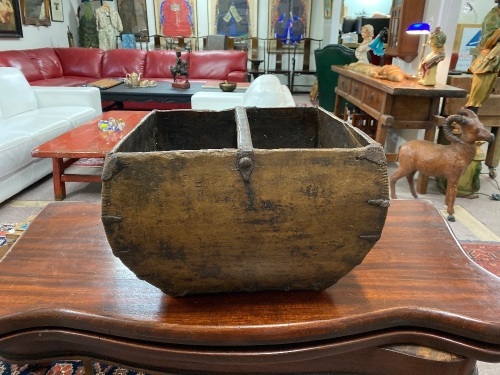 Hand Made Antique Rice Bucket