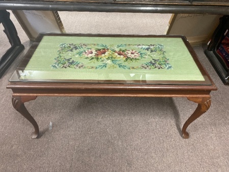 Tapestry top coffee table