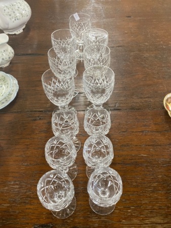 Set Waterford Crystal Port and Sherry Glasses