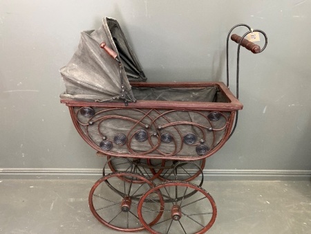 Antique Style Baby Carriage Dolls Pram