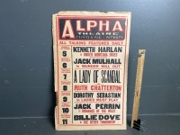 Original Alpha Theatre All Talking Features Program Advertisment