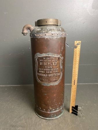 Simplex Fire Extinguisher Wormald Brothers Soda Acid Type