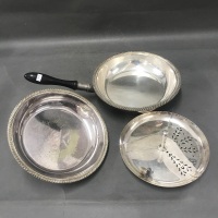 Antique Silver Plate Warmer & Serving Dish with Removable Ebony Handle & Hot Water Jacket - As Is - 3