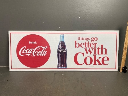 Vinyl Coca-Cola Advertising Sign