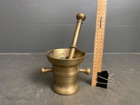 Solid Brass Mortar and Pestle