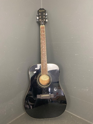 Black Epiphone Acoustic Guitar