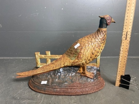 Metal Pheasant Door Stop