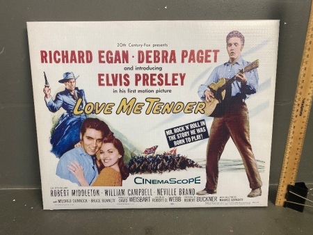 Love Me Tender Elvis Presley Vinyl Promotional Poster