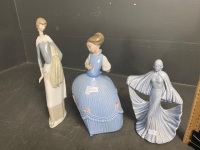 Three Ceramic Lady Figurines - 2