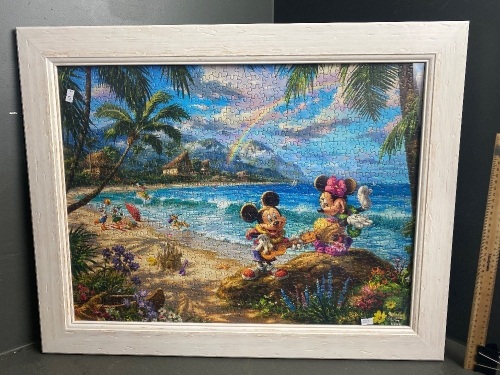 Framed Mickey and Minnie Mouse Jigsaw Puzzle