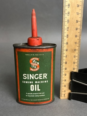 Singer Sewing Machine Oil tin 3oz