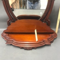 Large Victorian Mahogany Swing Mirror with Lift Lid Storage - 2