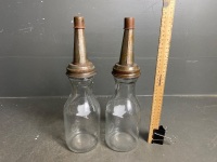 2 x BP Racing Oil Bottles with Tin Lids - 5