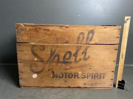 Shell Oil Co. 1930s Wooden Box