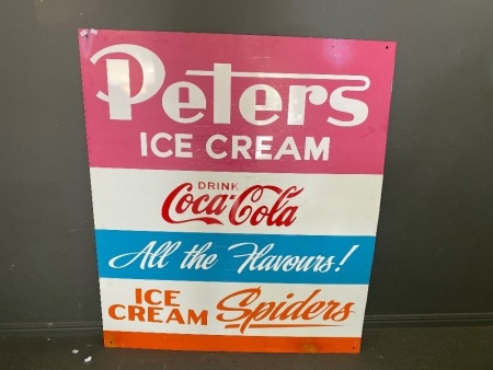 Peters Ice Cream Retro Large Metal Sign