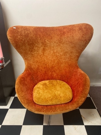 Retro Mid-Century Orange Egg Chair