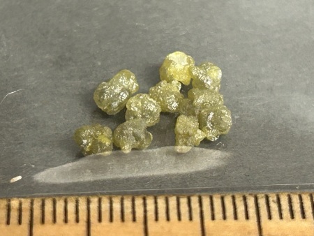 Three carats Rough uncut Yellow DIAMONDS