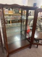 3 Glass Shelf Mirrored Back Display Cabinet - 3